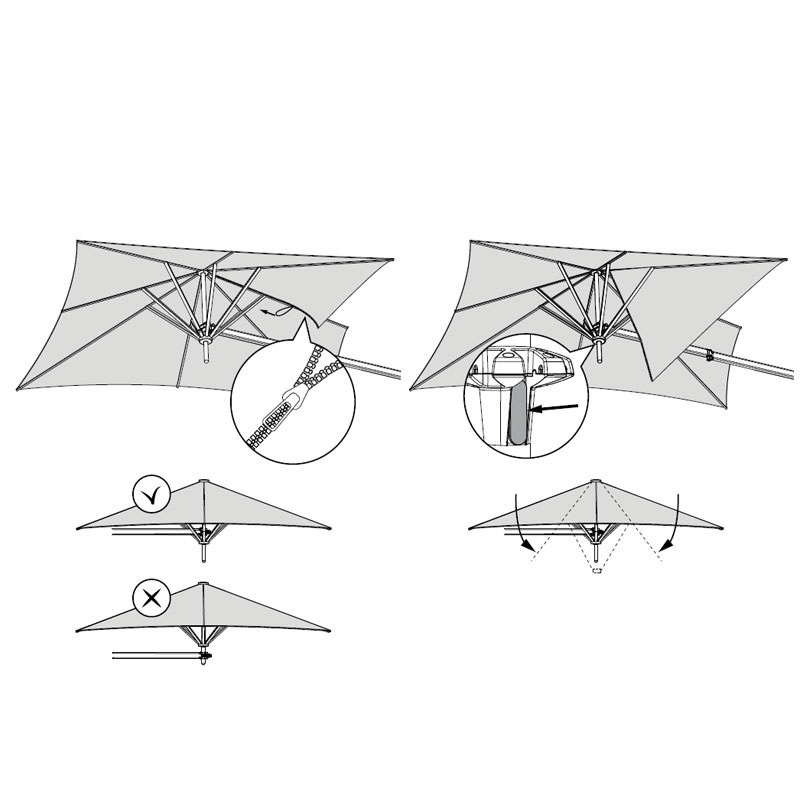 Umbrosa PARAFLEX Freiarmschirm 